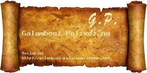 Galambosi Polixéna névjegykártya